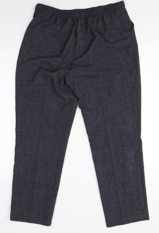 M&S Womens Grey Dress Pants Trousers Size 14 L27 in