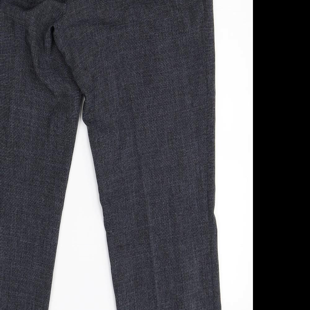 M&S Womens Grey Dress Pants Trousers Size 14 L27 in