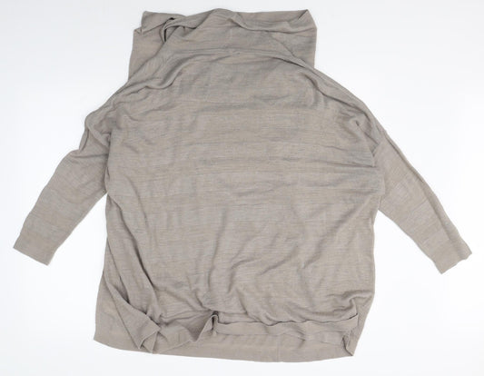 planet Womens Beige Wrap Jumper Size M