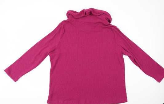Ann Harvey Womens Pink Pullover Jumper Size L