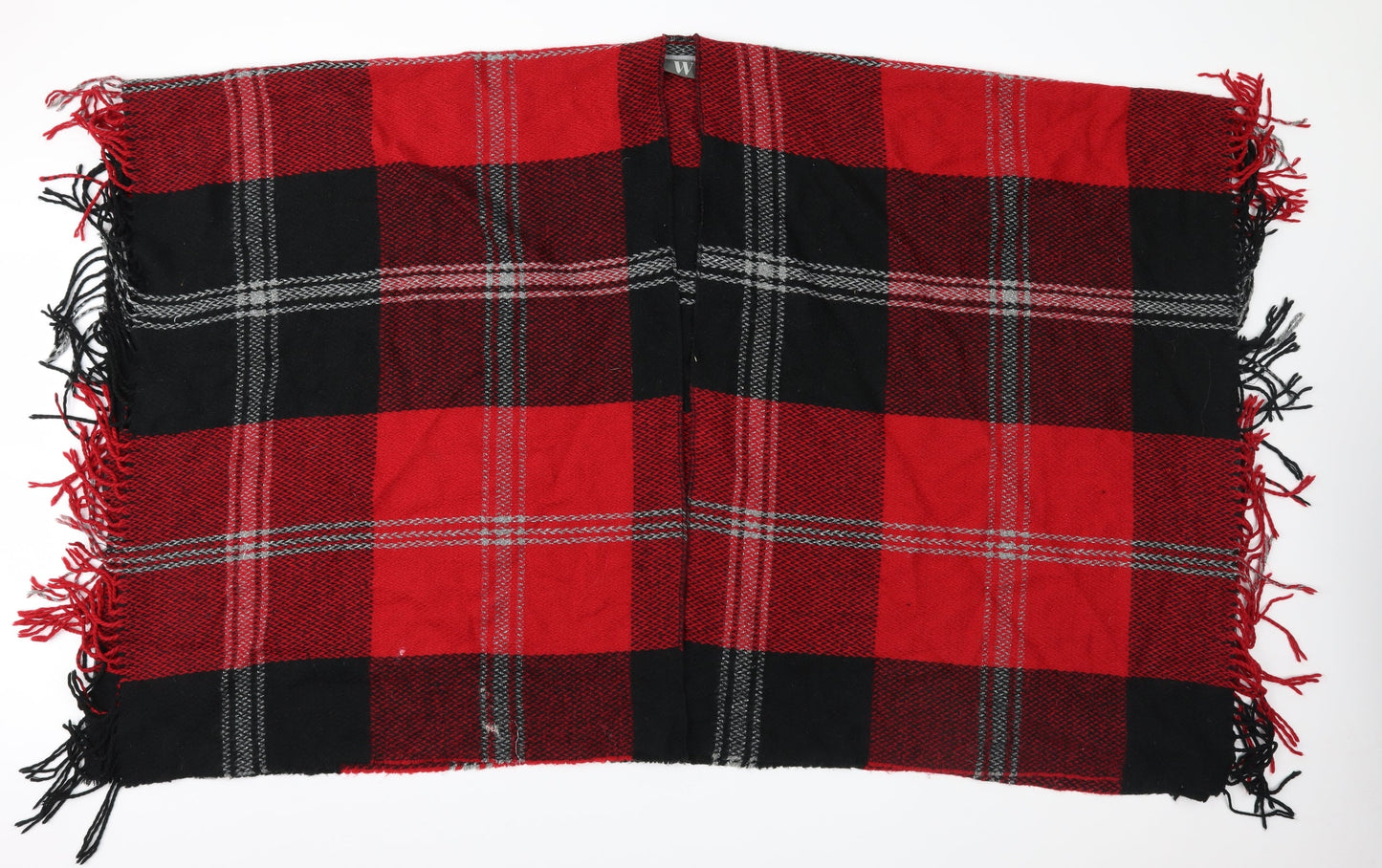 W Collection Red Check Fleece Shawl/Wrap