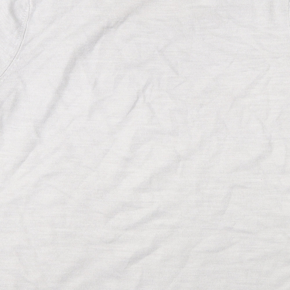 M&S Womens Grey Knit Basic T-Shirt Size 16