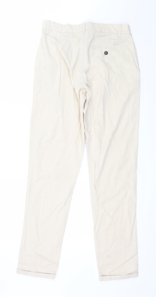 IKKS Womens Beige Trousers Size 30 in L30 in