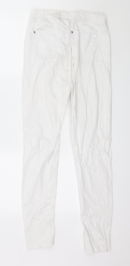 Denim Club Womens White Denim Skinny Jeans Size 10 L28 in