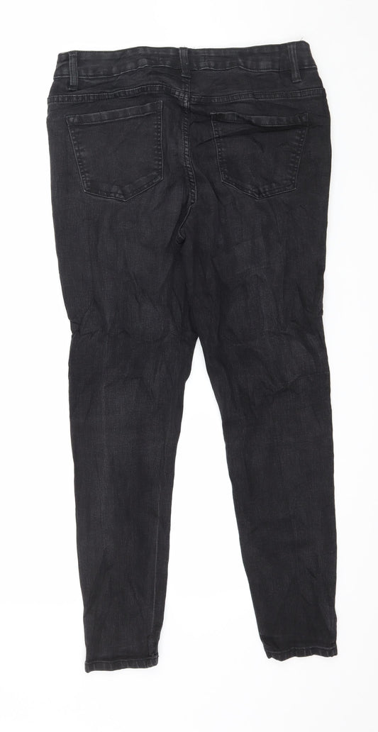 George Womens Grey Denim Skinny Jeans Size 12 L27 in