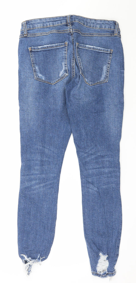 Denim & Co. Womens Blue Denim Skinny Jeans Size 8 L27 in