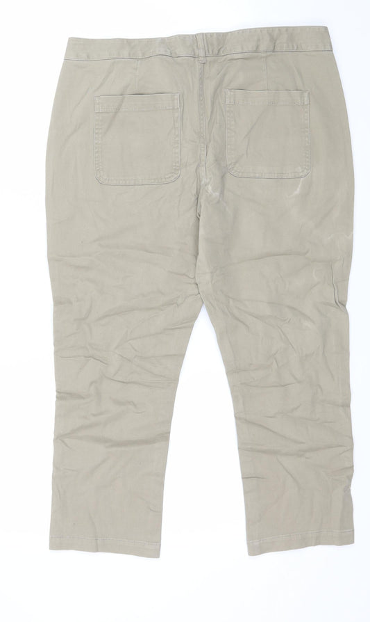 White Stuff Womens Green  Denim Cropped Jeans Size 14 L22 in