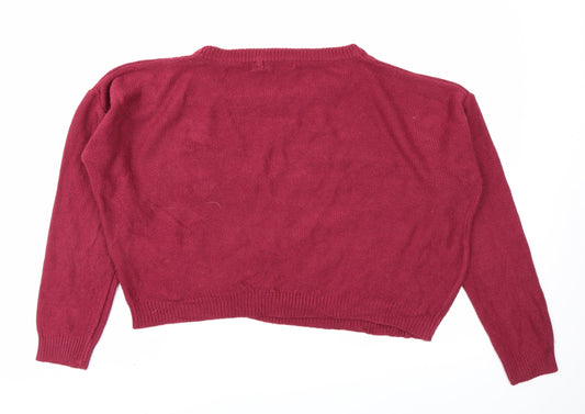 Brave Soul Womens Purple Pullover Jumper Size 14