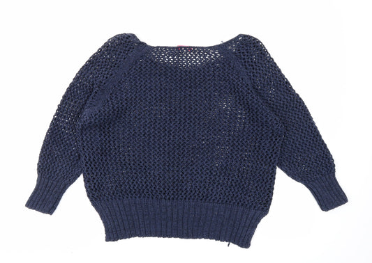 Super Luxurious Womens Blue Pullover Jumper Size L