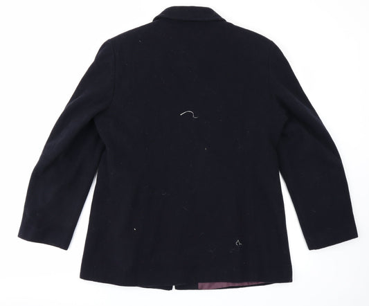 Perrie Womens Black Overcoat Coat Size 14