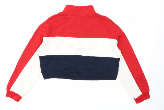 Divided Womens Red Colourblock Pullover Sweatshirt Size S