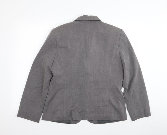 Gelco Womens Grey Jacket Blazer Size 14