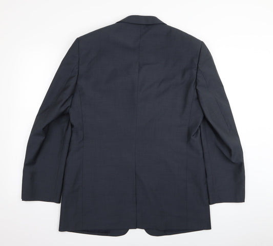 Impressions Mens Blue Jacket Blazer Size 40
