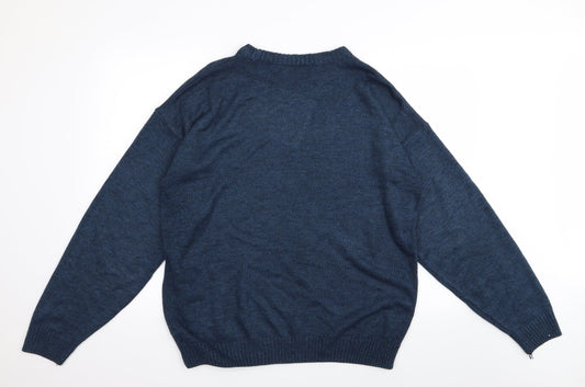 greenwoods Mens Blue Pullover Jumper Size L