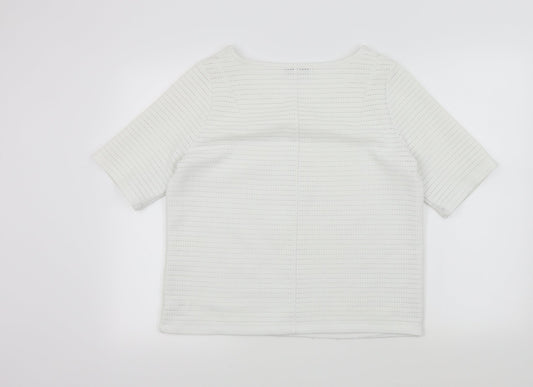 NEXT Womens White Pullover Jumper Size 14