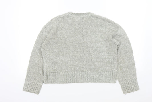 New Look Womens Grey Pullover Jumper Size S