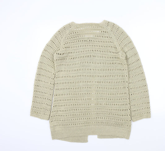 M&S Womens Beige Cardigan Jumper Size M
