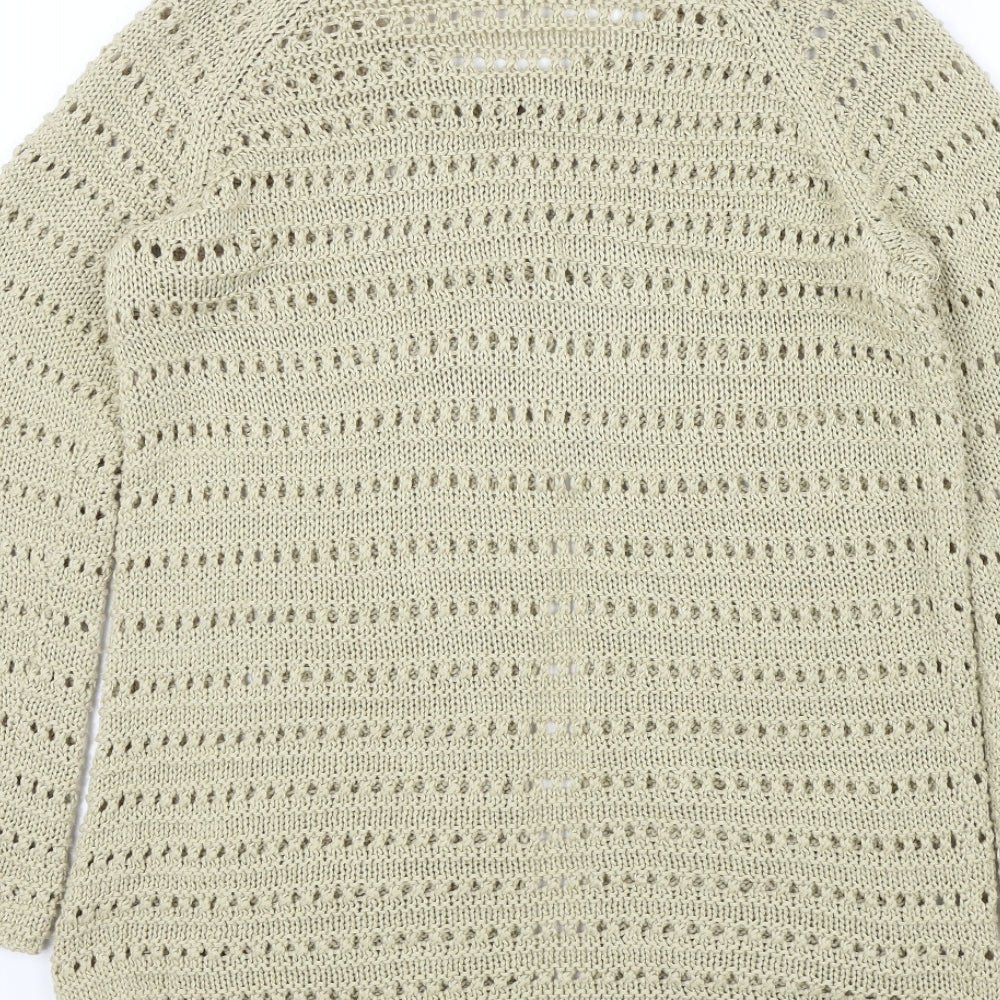 M&S Womens Beige Cardigan Jumper Size M