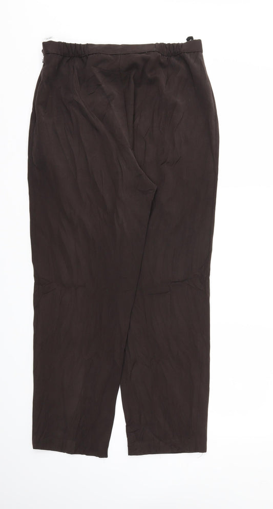 M&S Womens Brown Trousers Size 14 L27 in