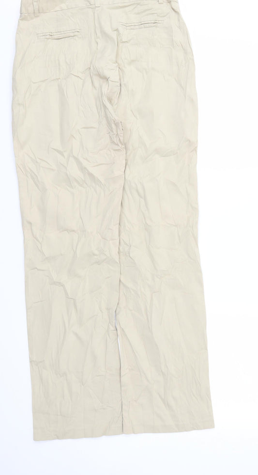 Cyrillus Womens Beige Trousers Size 12 L29 in