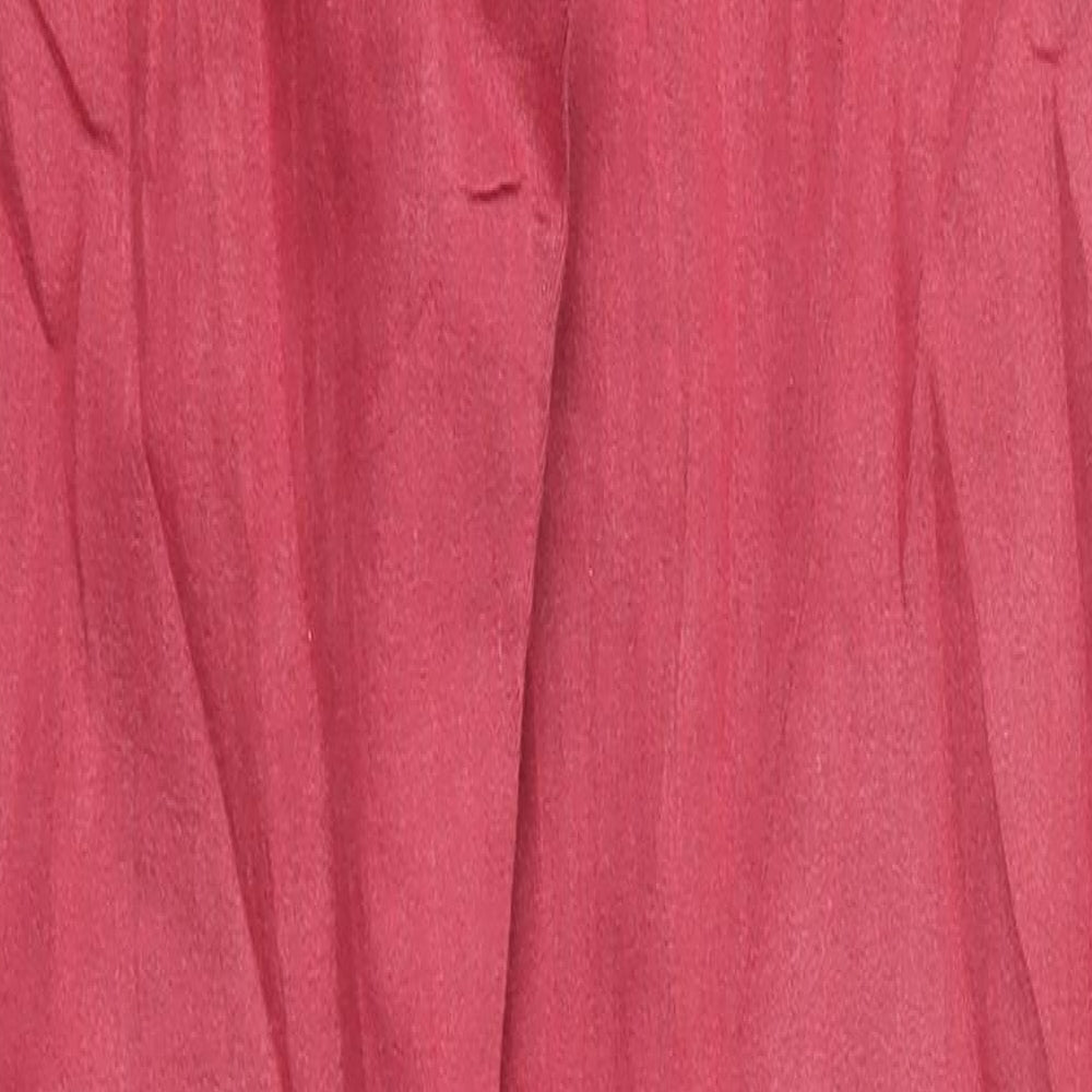 M&S Womens Red Capri Trousers Size 8 L27 in - Stretch waistband