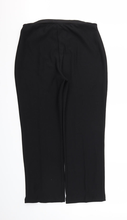 Preworn Womens Black Trousers Size XL L26 in - Stretch waistband