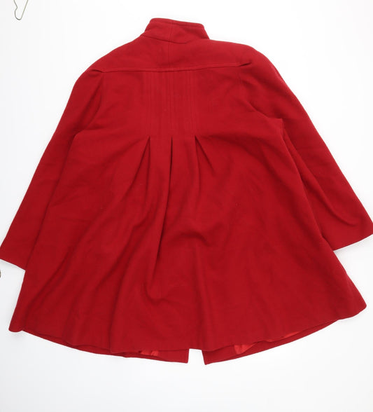 Preworn Womens Red Jacket Coat Size 10