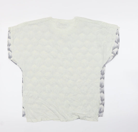 NEXT Womens White Geometric Basic Blouse Size S