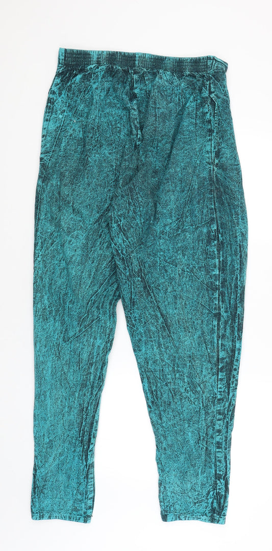 Yijik Womens Blue Trousers Size S L33 in
