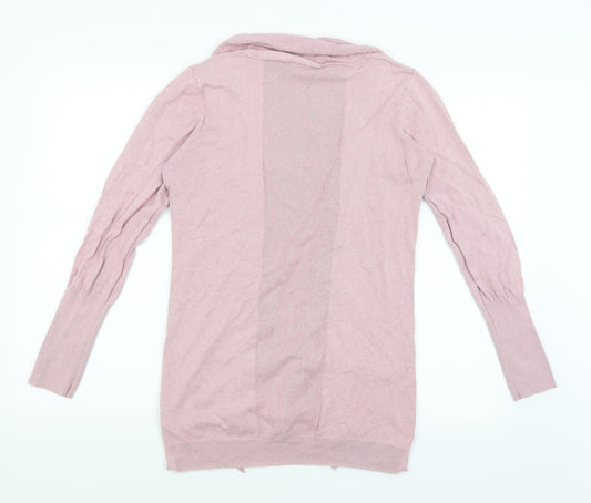 New Look Womens Pink Wrap Jumper Size 12