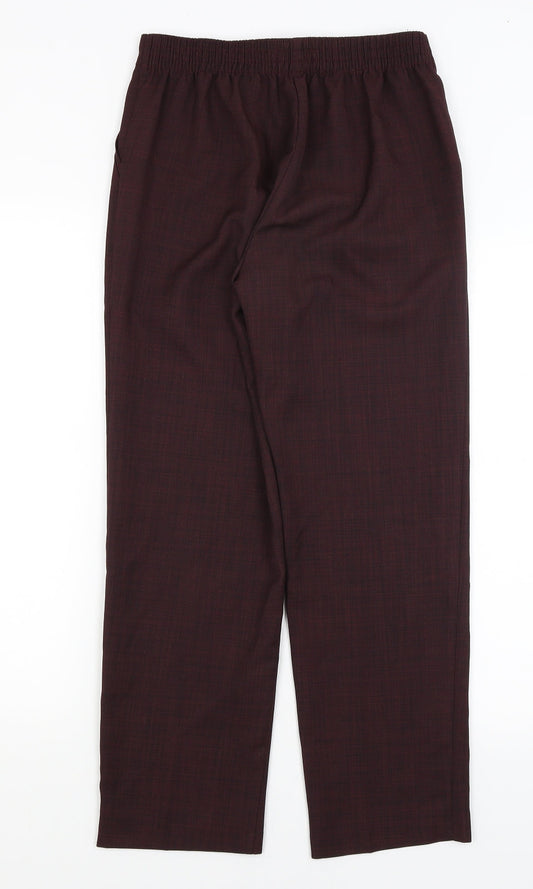 M&S Womens Red Trousers Size 8 L26 in