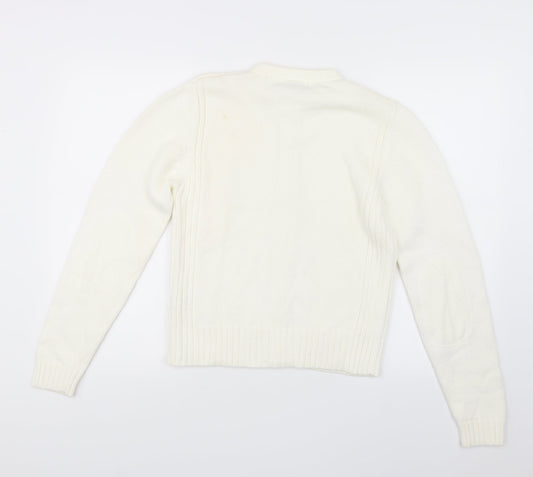 Moto Womens Ivory Knit Jacket Coatigan Size 14