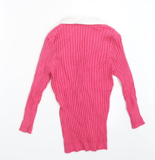 Soya Womens Pink Pullover Jumper Size L