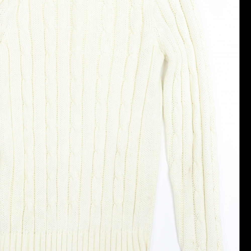 III esl Womens Ivory Knit Pullover Jumper Size XL