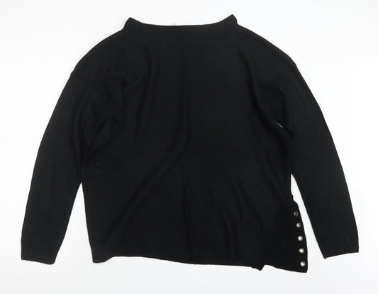 Capsule Womens Black Knit Pullover Jumper Size 12