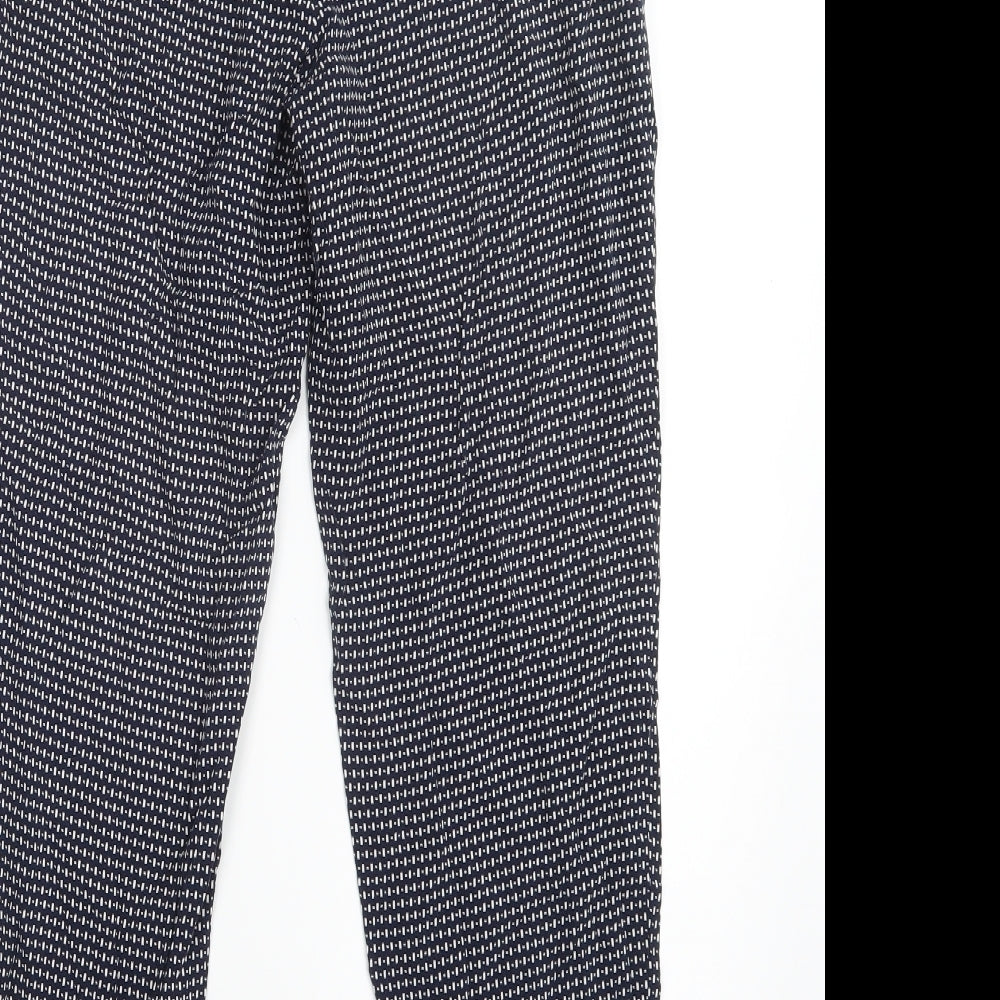 Papaya Womens Blue Geometric Trousers Size 8 L25.5 in