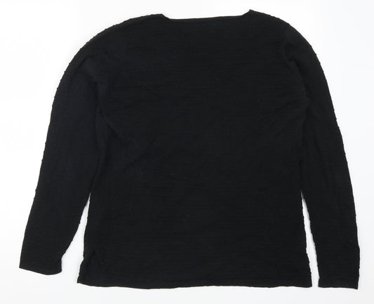 Preworn Womens Black Basic T-Shirt Size L