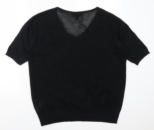 Topshop Womens Black Pullover Jumper Size 10