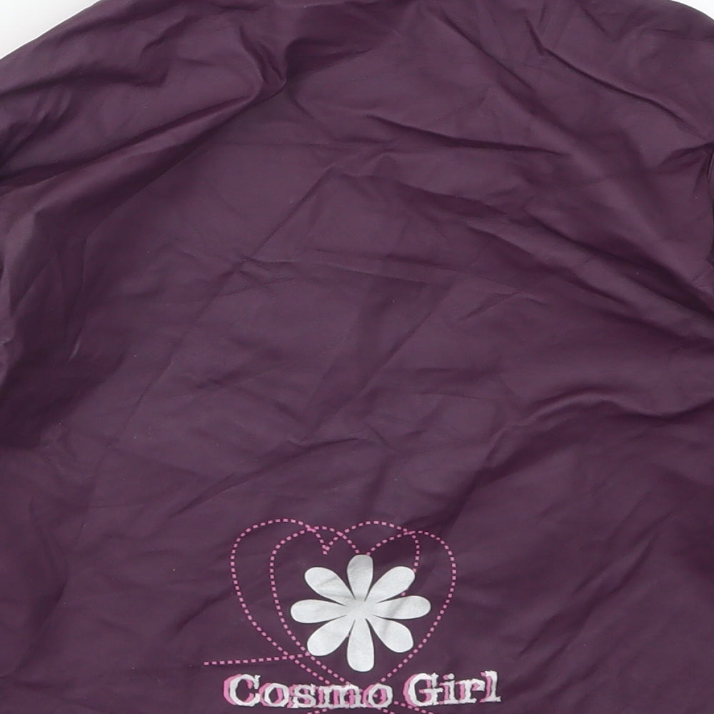 Brand and care label for Cosmo girls’ pink basic coat coat, size 18, months