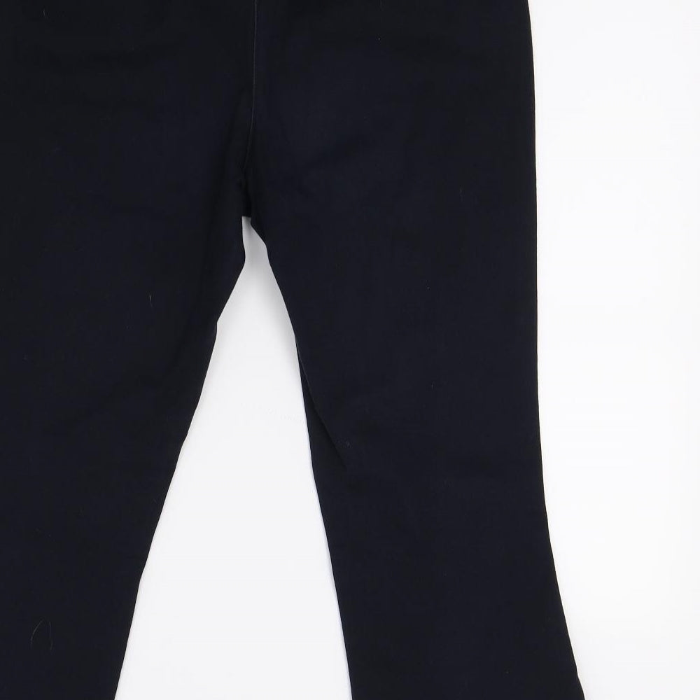Dixie Womens Blue Denim Cropped Trousers Size 12 L20 in