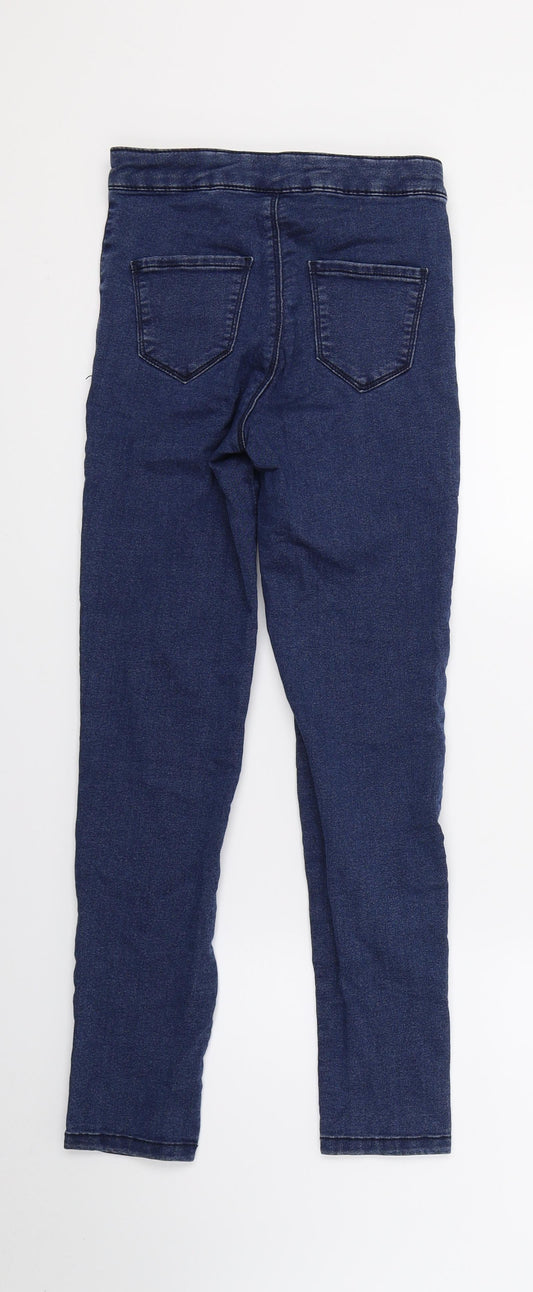 Miss Selfridge Womens Blue Denim Skinny Jeans Size 4 L24 in