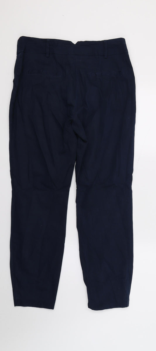 Papaya Womens Blue Trousers Size 12 L24 in