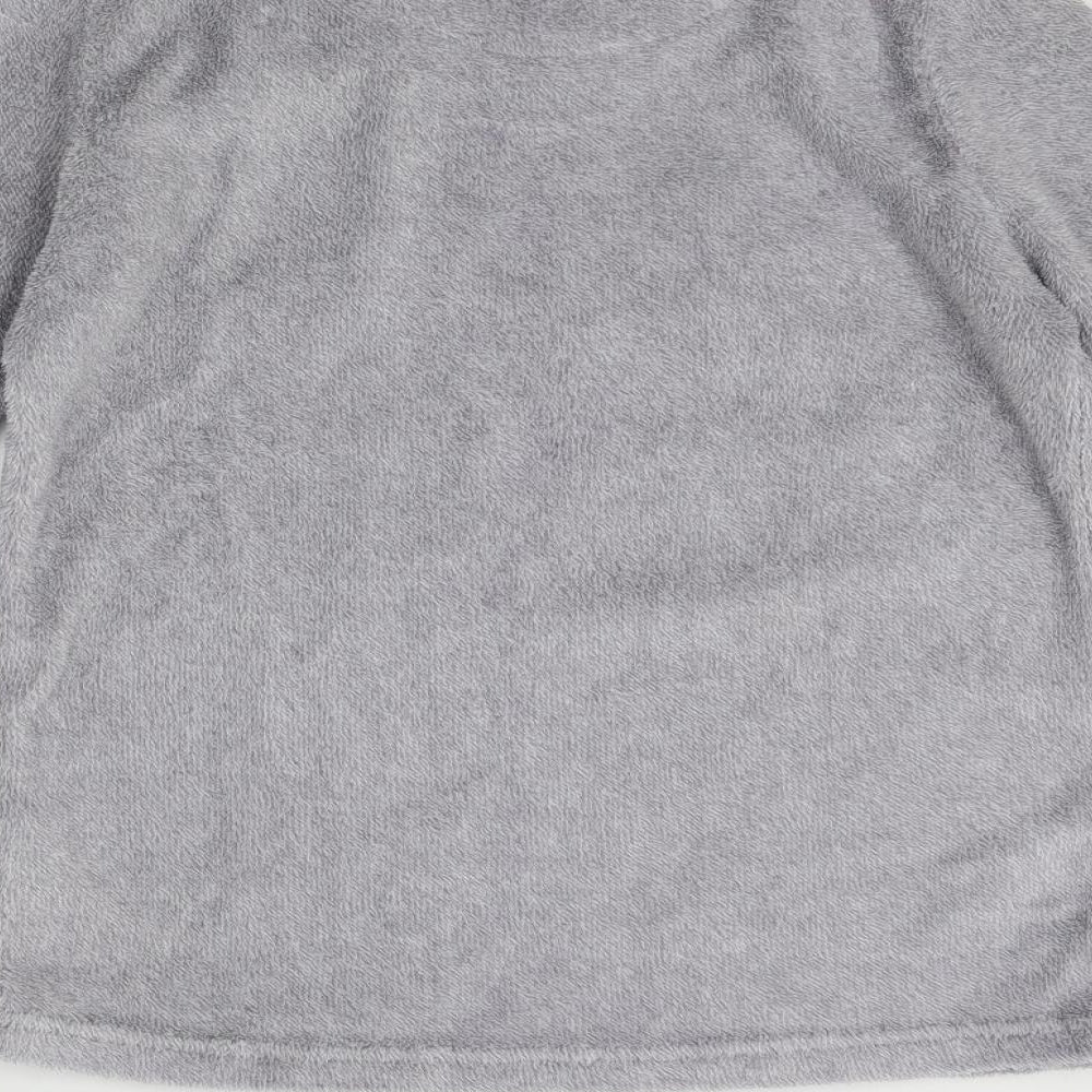LOVE TO LOUNGE Womens Grey Solid Top Pyjama Top Size XS