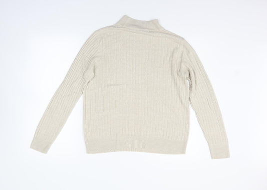 Marks and Spencer Womens Beige Pullover Jumper Size 12