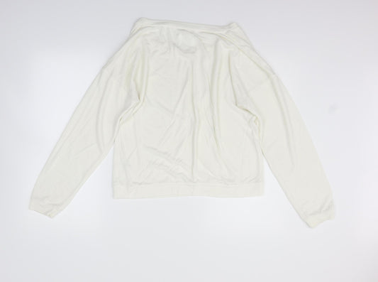 Boux Womens White Pullover Jumper Size 14