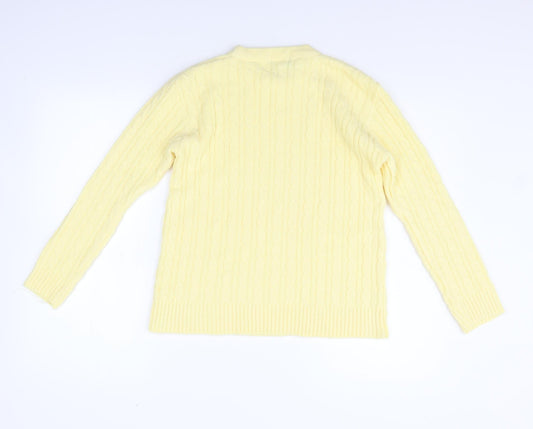 ch ice Womens Yellow Pullover Jumper Size M