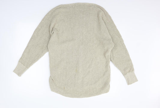 David Jones Womens Beige Henley Jumper Size S
