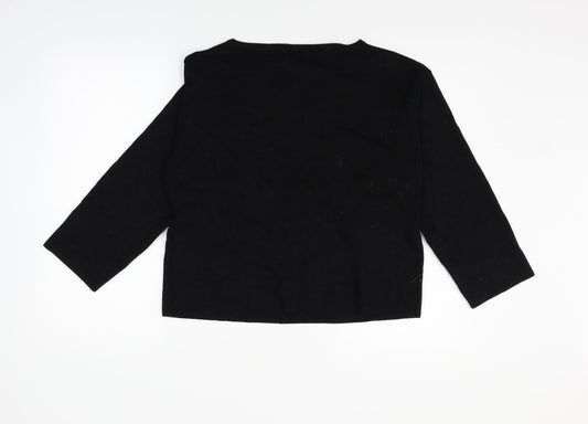 Warehouse Womens Black Henley Jumper Size 12