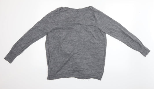 George Womens Grey Cardigan Jumper Size 14