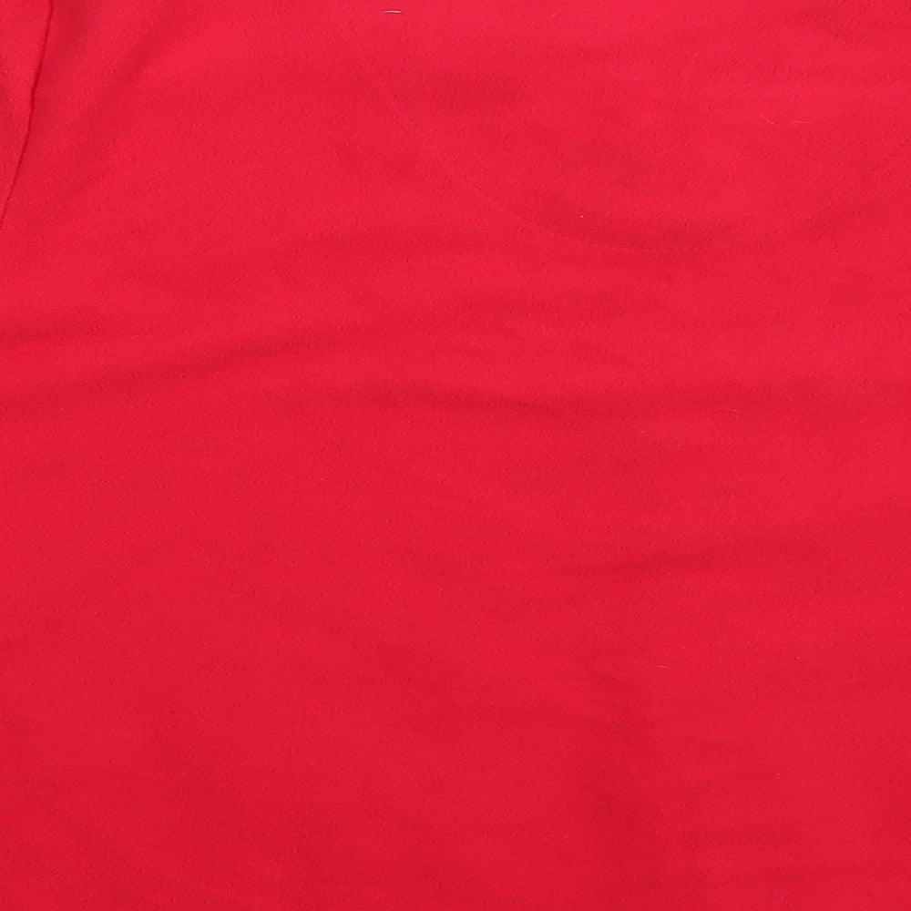 Primark Womens Red Solid Top Pyjama Set Size M